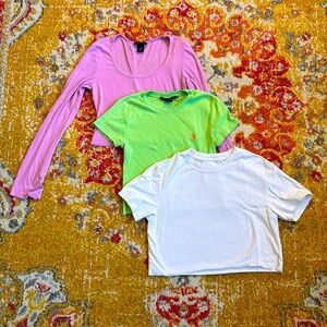 Crop Top Bundle 3 Shirts